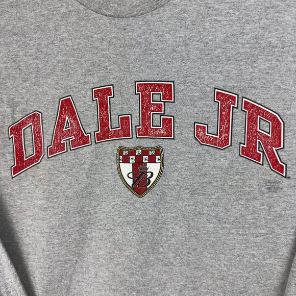 Vtg Chase Authentics Dale Jr T-Shirt Men L Gray Graphic Cotton Budweiser NASCAR - Picture 3 of 8